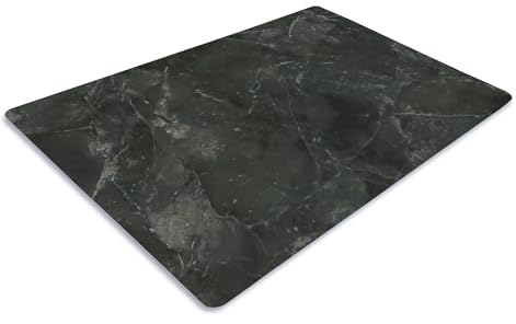 Pagnanno. Chopping Board-Catering Cutting Set-Kitchen Board-Glass Worktop Savers-Sink Chopping Board-Large-Worktop Protectors Heat Resistant-Marble Effect Grey (Design 7, 50 x 40 cm (Pack of 1))