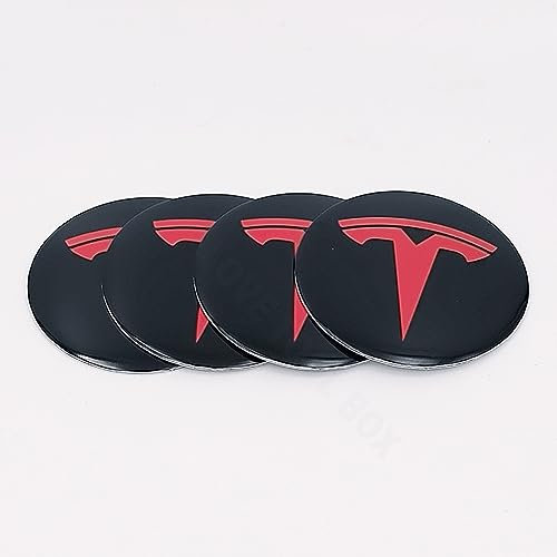 Auto Radnabenkappen für Tesla Model 3 Y S X 56MM Radnabenabdeckung Reifen Felgendeckel Aufkleber Nabenkappen Abzeichen Sticker Zubehör,C