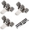 Wisebom 3 Stück Stifthalter Clips, Dreilöcher-Stifthalter aus Metall, Metall-Stifthalter mit 3 Löchern und Taschen-Clip für Ärzte, Krankenschwestern, Notizbuch, Uniform