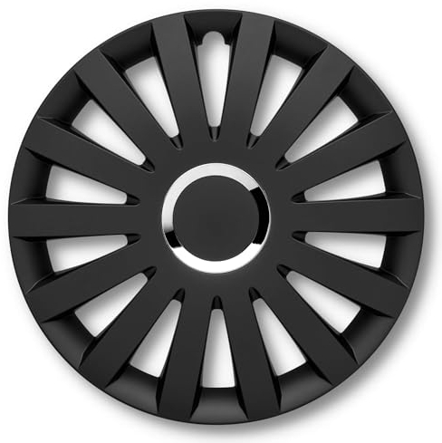 Albrecht 15 Zoll Radkappen matt schwarz für Stahlfelgen - Sail Radzierblenden aus hochwertigem Kunststoff - Langlebige Radblenden in originaler Albrecht Verpackung - Made in EU
