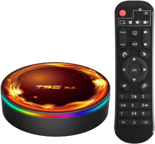 T95 X4 Android 11.0 TV Box 4GB RAM 64GB ROM S905X4 Dual Wifi 2.4GHz/5.0GHz Bluetooth 5.0 AV1/3D/8K H.265 HDR Set Top tv Box