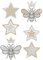 MAYJOYDIY 6 Styles Bee and Stars Design Rhinestone Iron-on Transfer Crown Bee Stars Crystal Hotfix Patches Bling Clothing Transfer Decal for T-Shirts Bag Pant Fabric Decoration