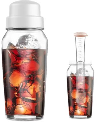 Nubamzy Drink Cocktail | Mixer Bottle Cocktail Shaker | Bottiglia Blender Drink Mixer Shaker con Scala e Filtro, Bar Shaker Cup, Shaker Liquore Professionale