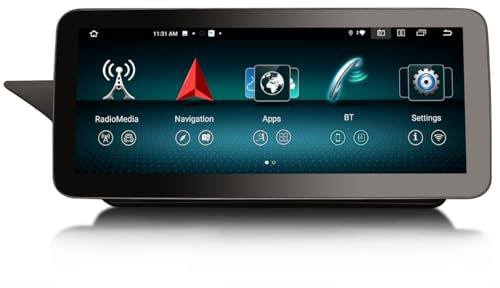 Erisin 12,3 Pulgadas IPS Pantalla 8GB+128GB Android 13 Radio Coche Bluetooth Estéreo Navegación GPS para Mercedes Clase E W207 C207 A207 NTG 4.5 Soporta CarPlay Android Auto Dab+ DSP WiFi Canbus USB