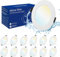 Bojim Einbaustrahler LED 230V Flach, Deckenspots für Badezimmer Wohnzimmer, Warmweiß Neutralweiß Kaltweiß, 7W 95mm - 110mm Lochmaß, Ultra Flach 25mm, IP44, Deckenspots Einbauspot, 12er Set