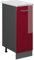 Vicco Unterschrank für die Küche R-Line, Bordeaux Hochglanz/Anthrazit, 30 cm AP Marmor