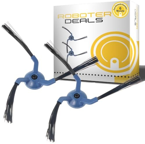 Roboter Deals - Seitenbürsten, Ersatzbürsten (2 Stück) für Eufy X10 Pro Omni. 100% passende Bürstenhalterung, geprüft durch unsere Roboter Werkstatt.