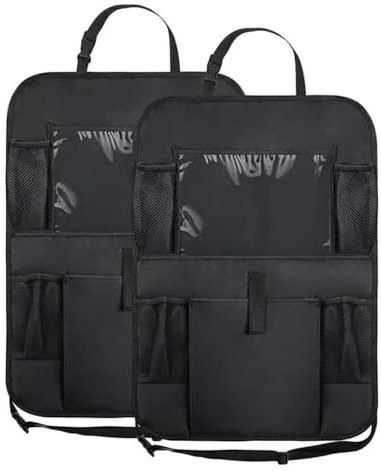JJHMJJM 2er Pack Autositz Organizer,für Bentley Continental GT 2004-2017.Mit transparentem Bildschirm Tablet-Halter und Taschen Auto-Organizer