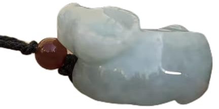 Smaragd-Halskette mit chinesischem Sternzeichen-Anhänger, Schmuck, Modezubehör, handgeschnitzt, für Mann und Frau (Edelsteinfarbe: Schlange)