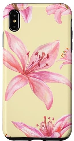 Cute Lily Flower Blooming Aesthetic Floral Y2K Case for iPhone XS Max
