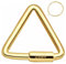 Gold Carabiner, 925 Sterling Silver Carabiner Necklace Clip Triangle Shape Screw Carabiner Lock for Necklace Bracelet Jewelry Making Supplies Carabiner Necklace
