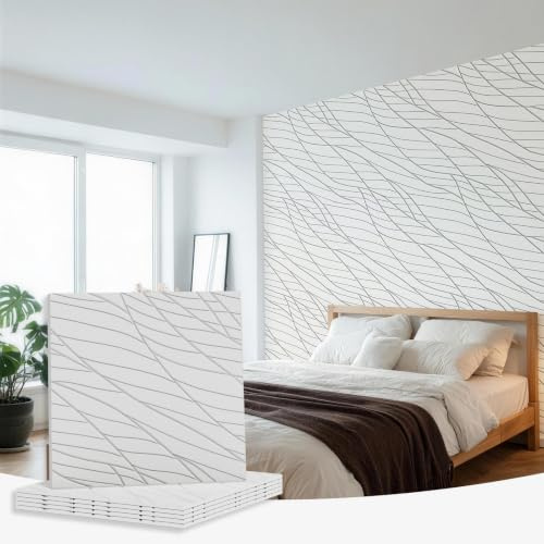 Minimalist Acoustic Wall Panels, Decorative Sound Absorbing Panels, 6 Pack