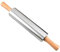 KICHOUSE mattarello in acciaio inossidabile pasta pizza pasta per pizza impasto pizza cooker pasta brise maniglia spillo rulli di pasta bastoncini per rotolare la pasta di legno Silver