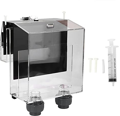 Kikumi Hochwertiger Acryl-Aquarium-Siphon-Überlaufkasten mit Selbststartfunktion und Schutzkamm, Abdeckung, Rückschlagventil, Geeigneter Durchfluss 5000 L/h