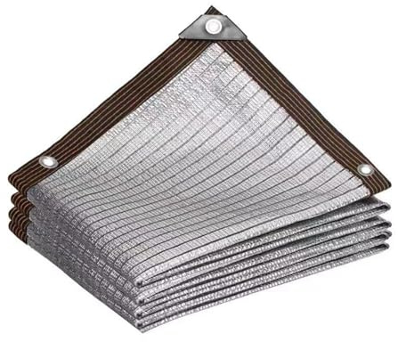 Toile d'ombrage à 99 % en aluminium anti-UV – Bâche en maille d'extérieur pour serre, terrasse, voitures, pergola et poulaillers pour chiens – 3 x 12 m avec œillets pour une installation facile
