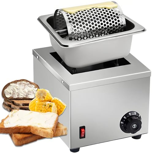 moupeaktain Macchina a Rulli per Burro Elettrico, Centrifuga per Burro in Acciaio Inossidabile, Spalma Il Burro Uniformemente sul Pane, per Picnic, Campeggio, Barbecue
