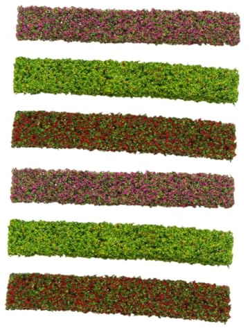 Baluue 6 Piezas Arbustos Miniatura para Dioramas DIY Modelos Arquitectónicos Paisajísticos Vegetación Estática para Ferrocarriles Maquetas y Jardines