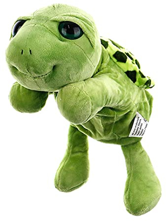 Aetherize Handpuppen für 3+ Kinder 11, 81 Zoll süße Plüsch-Cooton interaktive Schildkröten tragbarer gewichteter Teddy leichte Schildkröte Teddy interaktive Schildkröten