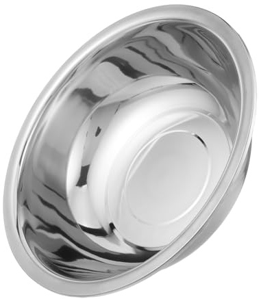 VICASKY Stainless Steel Foot Soaking Basin 35cm, Portable Foot Bath Pan with Stable Design, Fully Immersed round Pedicure Spa Bowl for Home and Spa Use