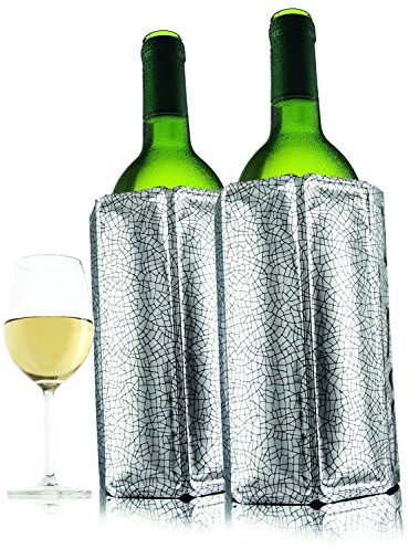 Vacu Vin Active Wine Cooler Silver, Set of 2 by Vacu Vin