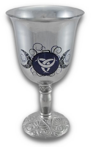 Glänzender Edelstahl Triple Moon Kelch