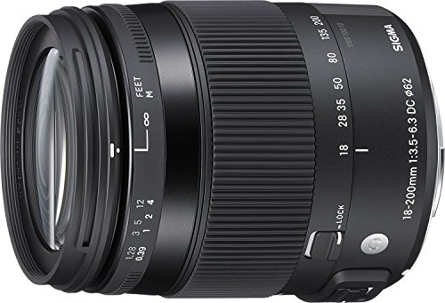 Sigma 885 Obiettivo 18-200 mm F 3.5/6.3 AF DC MACRO OS HSM, Attacco Canon, Nero