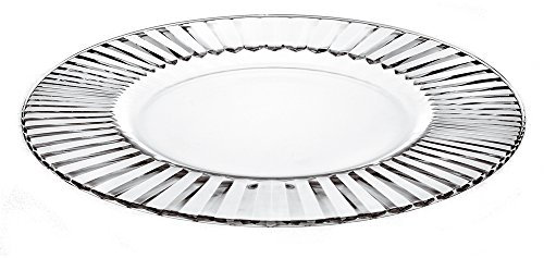 Vidivi Vetri delle Venezie 66784 Diva Set 2 Sottopiatti, Vetro, Trasparente, Diametro 32 cm,2 Pezzi