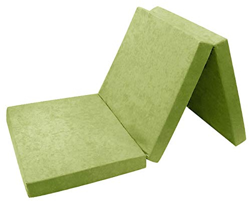 FORTISLINE - Klappmatratze 195x80x9cm - 3-teilige Faltmatratze - H2 Gästematratze - Camping Faltbare - Kamping Bett - Waschbar Bezug - Erwachsene Klappbar - Reisematratze - Schaumstoff Matratze