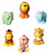 Lihou Paint Your Own Animal Figurines (Elephant, hippopotamus, lion, tiger and monkey)