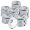 WCIC 32 PCS Gardinenringe Gardinen Ösen Kunststoff Vorhangringe Vorhangösen Schlagösen Ösen Stoffoesen Kunststoffösen 40mm DIY Ringe für Fenstervorhang, Duschvorhang, Umkleideraum Türvorhänge Silber