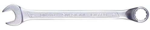 SW-Stahl 00219L Gabelringschlüssel 22 mm I Maulschlüssel SW 22mm I Ringschraubenschlüssel I Schraubenschlüssel gekröpft um 10 Grad I Ringmaulschlüssel I Gabelschlüssel