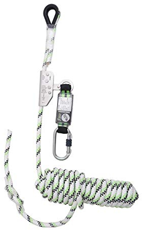 Kratos Safety Auffanggerät mitlaufend auf 12 mm Kernmantelseil, 30 m, mit Bandfalldämpfer, PSA, EN353-2