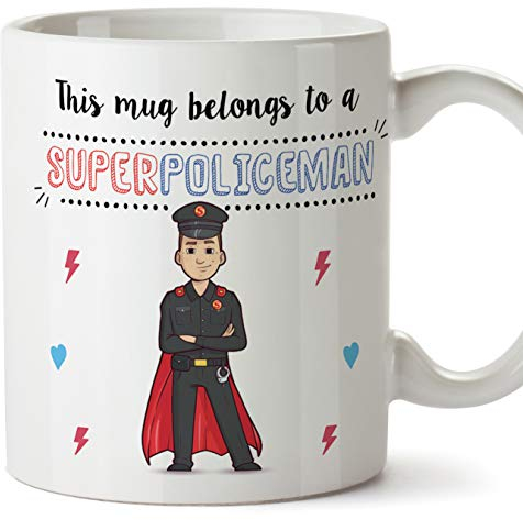 MUGFFINS Officer Original Mug Cup Perfect Present - This Mug Belongs to a Super Police Officer - 11 oz Ceramic