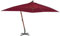 vidaXL Ombrellone a Sbalzo con Palo in Legno Rosso bordò Parasole Cantilever
