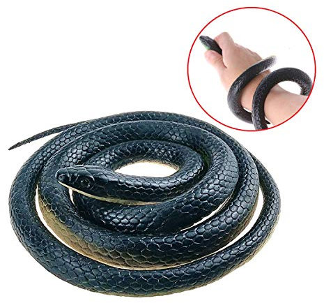 MAKFORT 1.3m Rubber Snake Toy - Simulation Snake for Kids - April Fool's Day Gift or Party Decoration