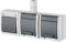 Naka24 Steckdo Aufputz Kombination Feuchtraum Schuko AQUANT IP65 (1250-65 2X Steckdose + 1x Schalter horizontal), Weiß-grau