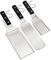 Ensemble spatule et grattoir en acier inoxydable – Accessoires de cuisson robustes pour plaque en fonte, barbecue à dessus plat – Qualité commerciale