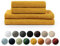 Blumtal Premium Frottier Handtücher Set 4 teilig 100% Baumwolle - Oeko-TEX zertifiziertes Badetuch 2X (70x140 cm) + Towel 2X (50x100 cm) - saugstarkes Frottiertücher Set - Handtücher Gelb