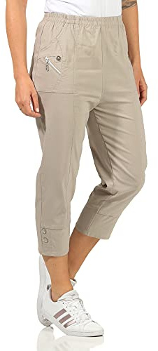 Sockenhimmel Kurze Hosen Damen Sommerhosen Bermuda 7/8 Schlupfhose leichte Stoffhose angenehme Caprihose mit Taschen