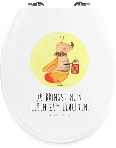 Mr. & Mrs. Panda Motiv WC Sitz Glühwürmchen - Geschenk, Gute Laune, Heiratsantrag, Lieblingsmensch, Klodeckel, Liebesspruch, Jahrestag, Toilette,