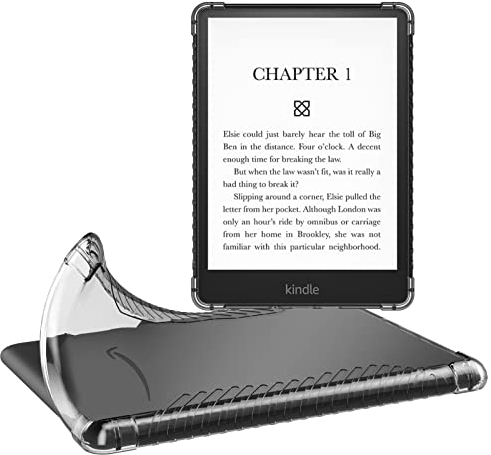 MoKo Schutzhülle Kompatibel mit 6,8 Kindle Paperwhite 11. Generation 2021 & Kindle Paperwhite Signature Edition, TPU Kristall Klar Rückseite Schutzhülle Case Durchsichtig Cover, Transparent