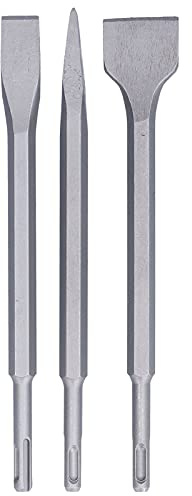 Juego de Cinceles para Taladro de Martillo, Herramienta de Extracción de Hormigón que Ahorra Mano de Obra, Punta Plana, Tamaño Estándar, Juego de Cinceles para para (SDS PLUS (vástago redondo))