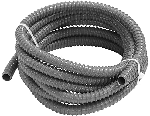Dehner Spiralschlauch als Brunnen- oder Teichschlauch, Ø 18.5 mm, Länge ca. 4 m, Kunststoff, grau