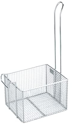 TOMYEUS Frittierkorb Edelstahl vertikaler Griff Kleiner französischer Pommes Grid Frittorkorb Colander Filter Frittieren Rahmen Restaurant Küche Hotel Friteusenkorb