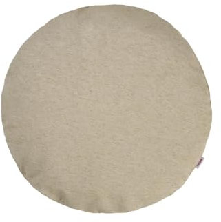 beties „Wunschton“ Kissenbezug ca. Ø40 cm - runde dekorative Kissenhülle in großer Sortiments- und Größenauswahl – EIN idealer Begleiter in Unifarben (Melange-beige)