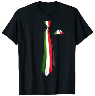 Italien Flagge Krawatte patriotische Nationalflagge T-Shirt