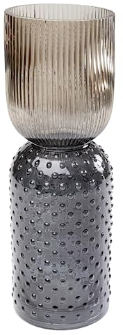 Kare Design Vase Marvelous Duo, Braun/Grau, Blumenvase, Dekorationsvase, Gefäß für Blumen, Tischvase, 38cm