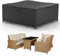 Armorget Garden Furniture Covers 150x150x75 cm, 600D Heavy Duty, Garden Furniture Covers Waterproof , Tear-resistant, Windproof, Anti-UV, Outdoor Table Cover with Air Vent, Buckles, Drawstring