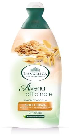 L'Angelica Officinalis Bagnoschiuma con Estratto Naturale di Avena, Bagnodoccia Nutriente e Idratante, Docciaschiuma Senza Parabeni o Siliconi, 1 confezione da 500 ml