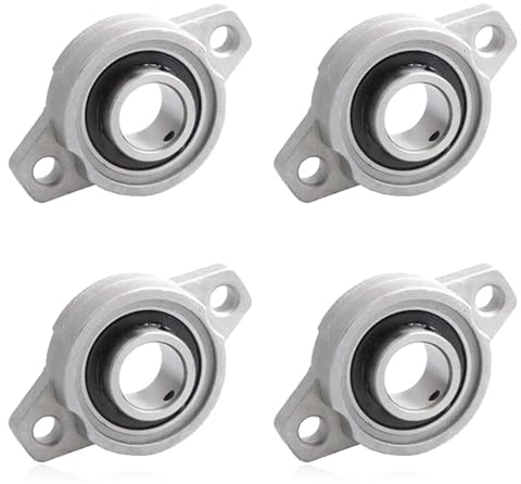 Kugellager Lagerbock,4 Stück Gehäuselager Vertikale Stehlager Zinklegierung Flanschlager Kugellager Lagerbock Welle Gehäuselager für Achse Welle Maschine,3D - Drucker,Innendurchmesser (10mm)